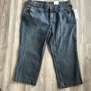 NWT - A.N.A -  A New Approach Cropped Vintage Y2K Embroidered Jeans - Size 14P